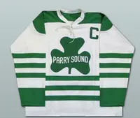 Hombres personalizados Juveniles Mujeres Vintage #2 Bobby Orr Parry Sound Shamrocks Hockey Jersey Tamaño S-5XL o personalizado cualquier nombre o número
