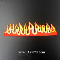 Fuego de la llama Red Patch Plancha en la transferencia para la ropa Bordado de la insignia Applique Stickers de DIY Suministros de costura