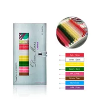 cílios 16lines chicote coloridos uma bandeja de cor mista de arco-íris do chicote uso salão de cílios extensões JBCD onda