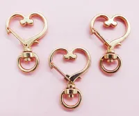 Hot Sale 24X34MM Love High Quality Zinc Alloy Carabiner For Key Ring & Key Chain Rose Gold Tone