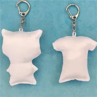 Reklam Özel Sublime Boşluklar Anahtar Toka Kumaş Tişörtlü Elbise Küçük Oyuncak Anahtarlık kolye Taşınabilir Açık 2 6hyaH1 Şekle