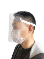 Ochronna regulowana Anti Droplet Dust Maska Ślina Dowód Pełna Pokrywa Twarzy Maska Wiatroszczelna Tarcza Zmywalna Hope12