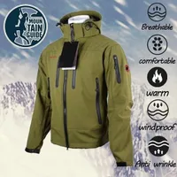 남자 재킷 겨울 후드 가드 소프트 웰 바람 방수 및 방수 소프트 코트 쉘 재킷 재킷 코트 베스트 Homme 2019 New