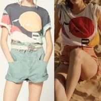 Kadınlar Renk Baskı Sanat Tasarım 20isa Mar Tops Tees T-shirt Kısa Kollu Lady Yüksek Kaliteli Mizaç Klasik 3 Renk