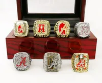 NCAA 1973-2017 Alabama Red Tide Team Annal Championship Ring Collection för födelsedagspresenter till vänner, fans och fans