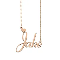 Jake Nome Colar, Colar de Nome Personalizado para Mulheres Meninas Melhores Amigos Aniversário Casamento Christmas Days Presente