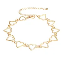 Minimalistisk guld silver färg liten kärlek länk kedja armband för kvinnor vänskap kärlek charm armband armband