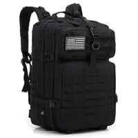 軍のバックパックの戦術的なバッグランカクスパック45Lアサルトバッグ屋外3P EDCモルルパックのためのピクニックジョギングプレイキャンプ狩猟袋