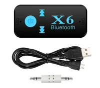 X6 Bluetooth Adapter 3-in-1 Wireless 4.0 USB Ricevitore Bluetooth AUX da 3,5 mm Jack audio TF Card Reader MIC Chiamata Supporto Car Speaker