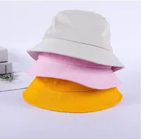 2020 Black White Solid Bucket Hat Unisex Bob Caps 힙합 고로스 남자 여자 여름 파나마 캡 해변 선 낚시 부니 모자