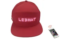 Flash Word LED Advertising Cap Light Wireless Skicka HAT SCREEN Rullande Bluetooth Anslutningsf￶delsedagsfrakt kan f￶rhandlas fram