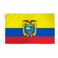 3x5ft Ecuadorian Flag National Alla länder Hängande flygning Gör din egen flagga Polyester Tyg, Gratis frakt