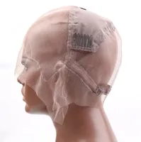 Bella Haar Glueless volle Spitze-WIG-Kappe zur Herstellung von Perücken mit einstellbaren Riemen und Kämmen S M L