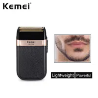Kemei KM-2024 Electric Shaver por Homens gêmeos lâmina impermeável alternativa Cordless Navalha USB recarregável Barbear Máquina Barber Trimmer