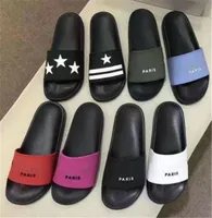 2020 Luxo Paris Designer Sliders Mens Womens Verão Borracha Sandálias da praia Deslize Chinelos Ladies dos falhanços Loafers causais Sapatos de interior