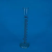 100ML الزجاج مختبر تخرج قياس اسطوانة 110MM الطول مع صنبور زجاجيات
