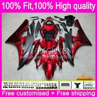 OEM Injection For YAMAHA YZF 600 R 6 YZF-R6 YZF600 84HM.0 YZF-600 YZF R6 YZFR6 08 09 10 11 12 2008 2009 2010 2011 2012 Fairing Metal red BLK