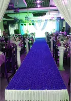 Romantik 3D Rose Petal Halı Koridor Runner 10M uzun 1M geniş Düğün Arka Plan Centerpieces İçin Parti Dekorasyon Şekeri