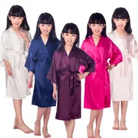Bambini Pajamas Robe Satin Bambini Kimono Robes Dono damigella d'onore Girl Girl Dress Silk Accappatoio da notte Accappatoio per bambini Spedizione gratuita