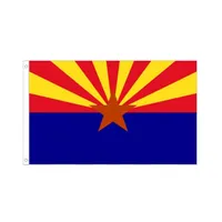 Arizona Flagga, 90% Bleed Silk Screen Printing Outdoor Indoor Polyester Skärm Tryck Flaggor, från Professionell Tillverkare, Gratis frakt