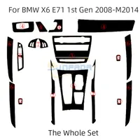 3D 4D 5D Carbon Fiber Vinyl Decal Stickers för BMW X5 E70 08-13 x6 E71 08-14 Bil inredning / uppgradering / skydd