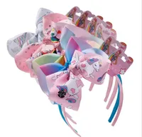 도매 패션 유니콘 머리띠 아기 소녀 조조 Siwa Bows 아기 머리띠 디자이너 헤드 밴드 Unicornio 액세서리 6 색 파티 용품