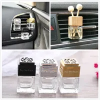 Carro perfume garrafa vazia com clipe colorido carro perfume garrafa para saída de ar de automóvel ar condicionado carros refrogerador de ar vidro