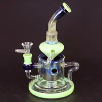 Tall Recycler Hookah Glass Bongs Percolator Waterpijpen 14 mm mannelijke vrouwelijke gewrichtolie Dab Rigs Glass Pipe
