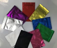 One side clear colored Aluminum Foil Bags Smell Proof Pouches Jewelry bagS Resealable Zip Mylar Bag
