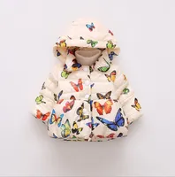 Autumn and Winter Foreign Trade Children&#039;s Cotton Clothes Butterfly Printed Children&#039;s Cotton Clothes in Europe and America