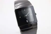 Venda quente New Black Dial Preto Cinto de Aço Inoxidável Dos Homens Negel Inoxidável Relógios de Pulso dos homens Relógio de Pulso dos homens