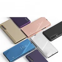 Electroplating Mirror Flip Stand para Xiaomi Mi 9 9SE CC9 A3 Lite MI 8 Redmi Nota 7 6 Redmi7 K20 Pro Pocophonef1