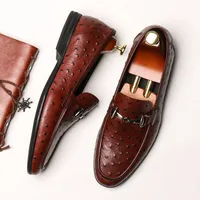 Moda Baskı Erkekler Rahat Iş Deri Ayakkabı Oxfords Sivri Burun Deri Ayakkabı Zapatos De Hombre Rahat
