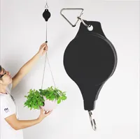 Praktisk remskiva blomkrukhängare plast utdragbar hängande korgstöd under 8 kg hängande bassängar av trädgårdsredskap 6 2d e19