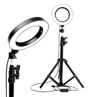 屋内照明LEDリングライトフォトスタジオカメラの写真グラフィー用Makep Selfieのための調光可能なビデオランプ三脚の電話ホルダー
