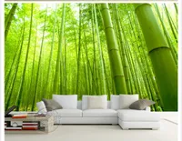 Fondo de bambú fresco de TV Fondo mural Papel pintado 3D Papeles de pared 3D para TV telón de fondo