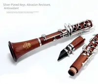 Vibre VAS-K87 17 Klawisze Unikalne Redwood BB Clarinenet B Płaski Posrebrzany Przycisk WoodWind Musical Instrument Clarnet z akcesoriami