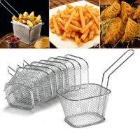 Chips Mini Fridy Panier Passer en acier inoxydable Évaleur de friteuse Filtre Cuisine Français Frites Colander