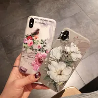100pcs/lot lark iPhonexsmax cep telefonu vakaları uygulanabilir Apple Samsung S10 Huawei P30 Çiçek Kabartmalı Yumuşak Kabuk