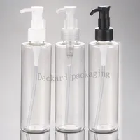 30pcs 200ml garrafas transparentes Pump Bottle Cap plástico com bomba Dspenser Cosmetic embalagens vazias Garrafa Hand Sanitizer