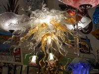 Lampada a bocca aperta al 100% CE Ul Borosilicato in stile Murano in stile Dale Chihuly Art Special Crystal Crystal Crystal lampadario
