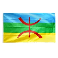 Berber Flag 3x5ft 150x90cm Polyester Tryck Inomhus Utomhus Hängande Hot Selling National Flag med Brass Grommets Gratis Shippin