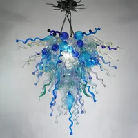 Nowoczesne lampy wiszące Ręcznie dmuchane szklane żyrandole sufitowe droplight salon Kreatywna żyrandol wiszący lampa