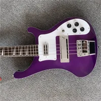 Shippings LibresHark Inlay Inlay Inlay Purple 4 String Electric Bass Guitare Guitarra Toutes les couleurs acceptent les basses électriques Guitars Guitarra