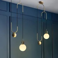 Nordic Hanglampen Lampen Globe Glass Ball Luster Suspension Kitchen Light Armatuur E27 Home Lighting