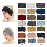 21 kleuren gebreide twist hoofdband vrouwen winter sport oor warmer hoofd wrap haarband mode haaraccessoires