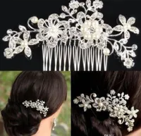 2020 Мода Pearl Кристалл расчесывают Люкс Свадебные украшения Аксессуары для волос Rhinestone короны Диадемы Шпилька для невесты