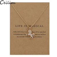 New Golden Silberne Pferd Anhänger Halskette Legierungs-Ketten hängende Chocker Halskette mit Karte Großhandel Schmuck Geschenk für Frauen Das Leben ist magisch