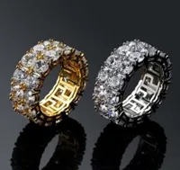 Mens Hip Hop Iced Out Rings Sieraden 2018 Nieuwe Mode Gouden Zilveren Ring Simulatie Diamond Ring