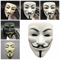 V pour Vendetta Masque Mâle Femelle Femelle Décorations De Fête Masques Masque Complet Masques Mascarade Film Props Mardi Gras Effrayant Costume d'Horreur Masque RRA2021